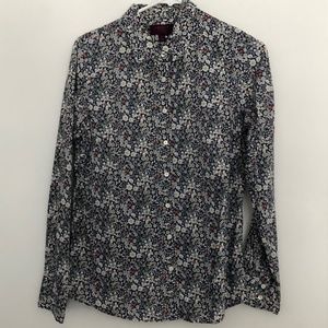 J. Crew Liberty print floral "Perfect Shirt" Size 6